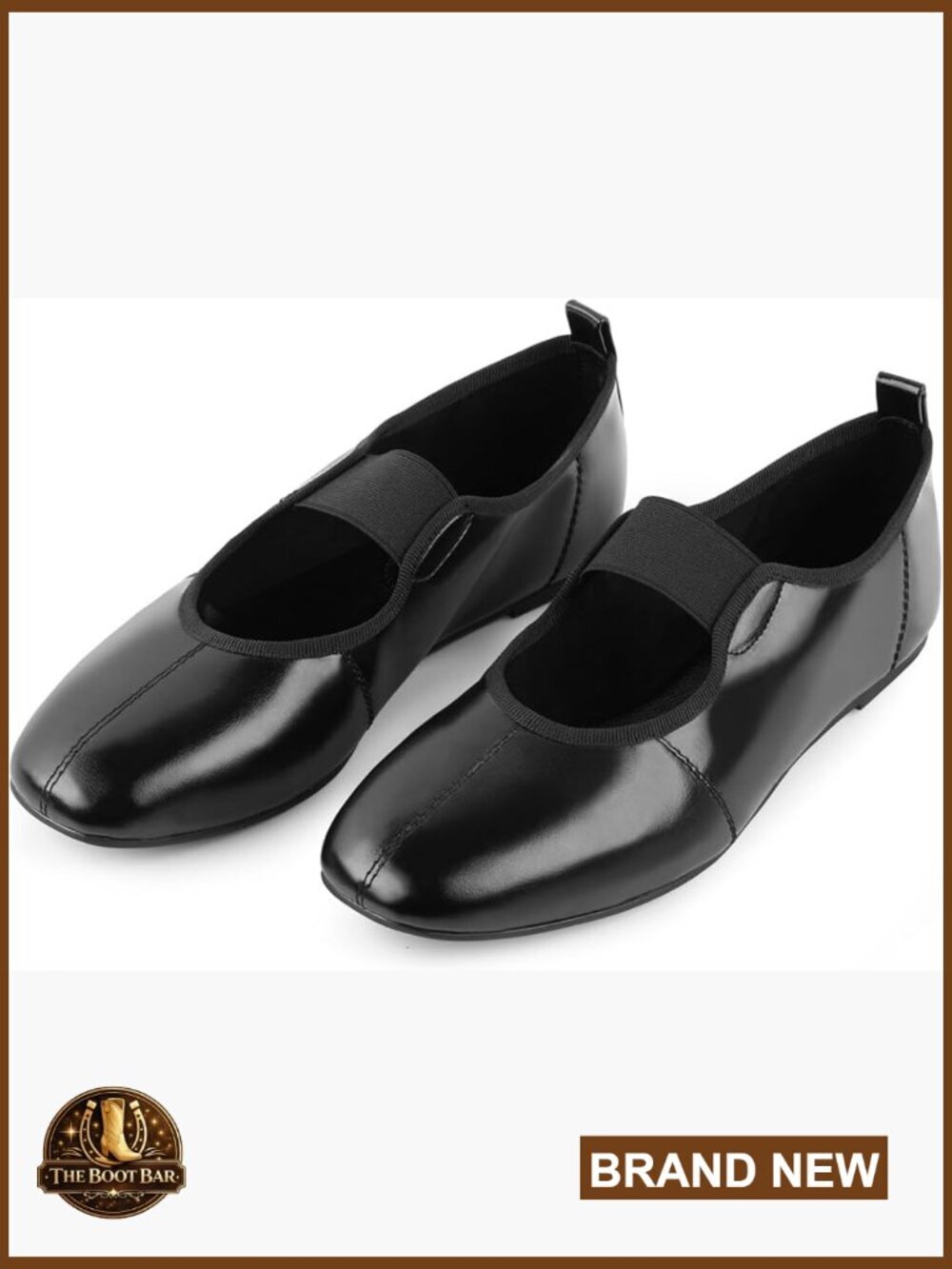 Women Square Toe Ballet Flats Slip On Mary Jane Comfortable Dance Shoes